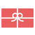 Shape of a gift card with a bow